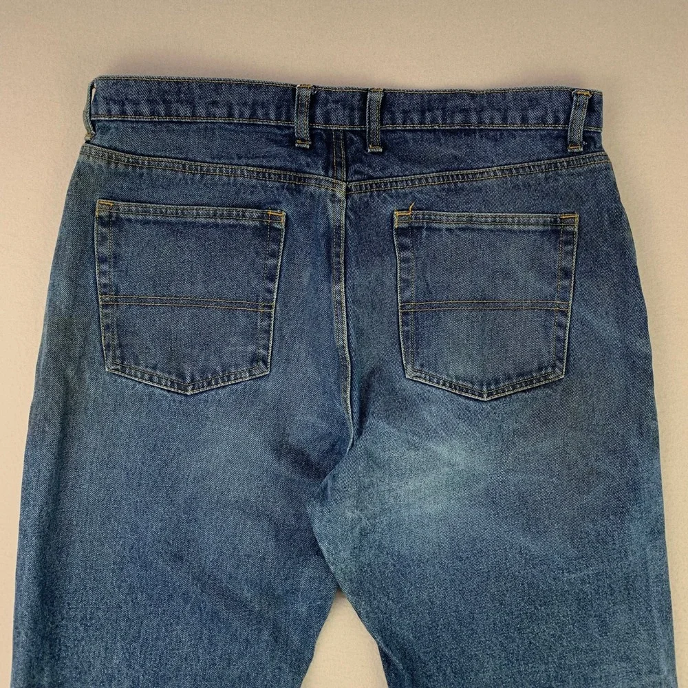 Pintlar Jeans Bootcut Mens 36x32 Blue‎ Faded Retro Rodeo Faded Denim Y2K Coastal